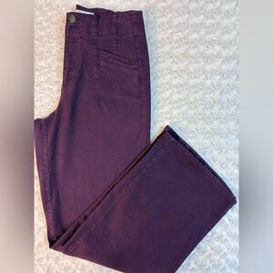 MICA deep plum Wide Leg high waist jeans NWOT